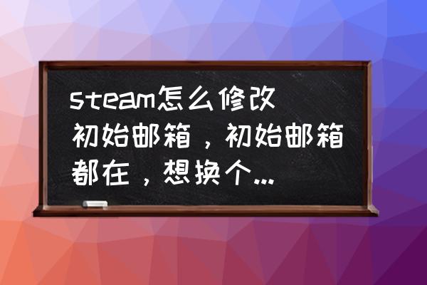 绝地求生初始邮箱可以改吗 steam怎么修改初始邮箱，初始邮箱都在，想换个网易邮箱？