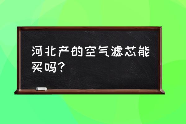 河北卖的空气滤芯是正品吗 河北产的空气滤芯能买吗？