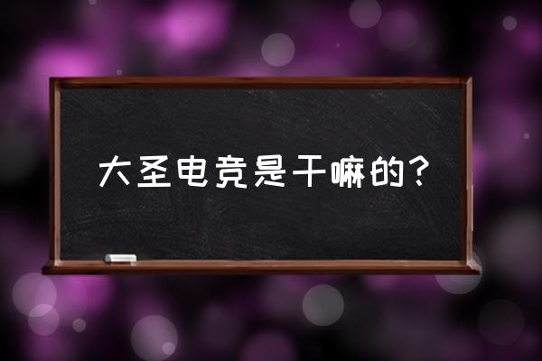 大圣电竞怎么邀请人一起双排 大圣电竞是干嘛的？