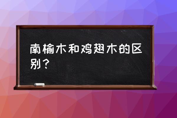 老榆木和鸡翅木哪样好 南榆木和鸡翅木的区别？