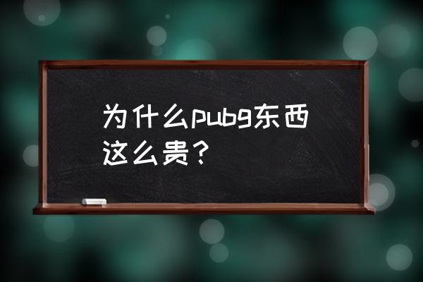 绝地求生商品价格是什么货币 为什么pubg东西这么贵？