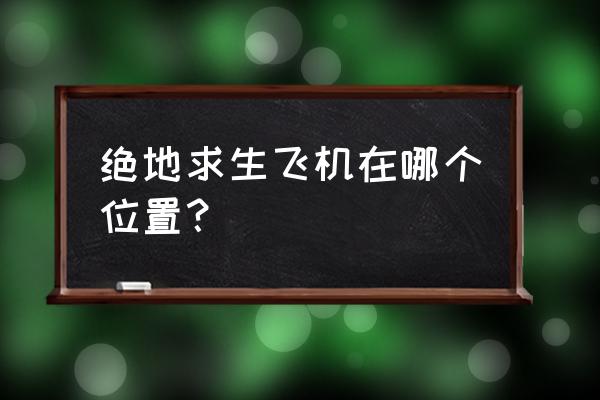 哪款吃鸡端游飞机树木是白色的 绝地求生飞机在哪个位置？