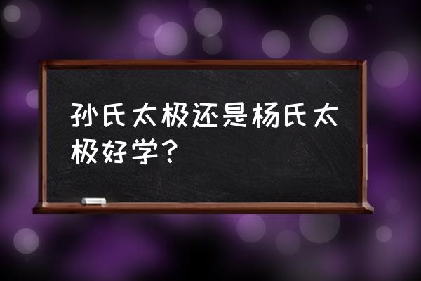 黄梅县杨氏太极养生馆怎么样 孙氏太极还是杨氏太极好学？