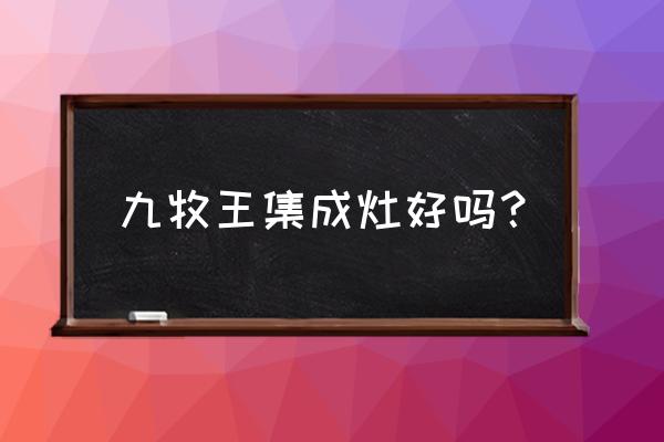 嵊州市几大品牌集成灶的特点 九牧王集成灶好吗？