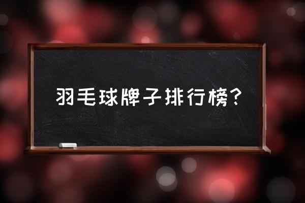 网球拍什么牌子最好 羽毛球牌子排行榜？