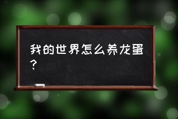 我的世界基岩版怎么获得两个龙蛋 我的世界怎么养龙蛋？