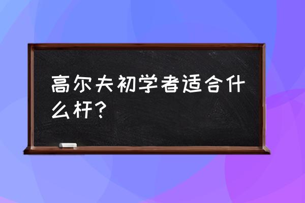 入门级台球杆用什么杆头 高尔夫初学者适合什么杆？