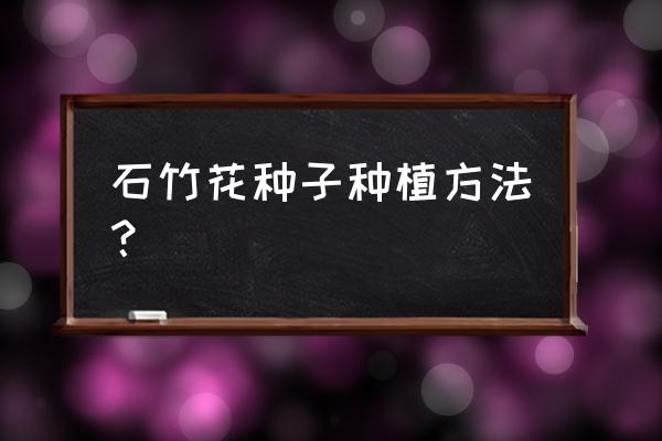 石竹花怎样大量种植 石竹花种子种植方法？