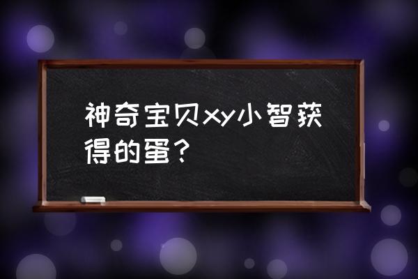 口袋妖怪xy孵蛋技巧全解析 神奇宝贝xy小智获得的蛋？