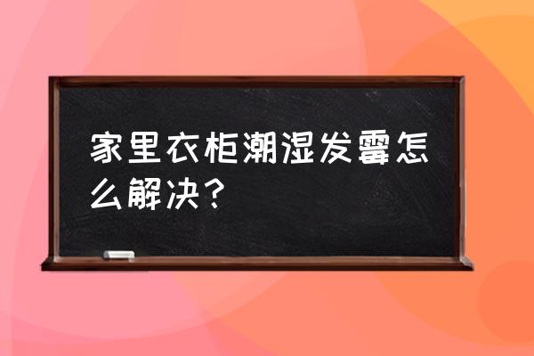 木衣柜发霉用什么办法去除霉斑 家里衣柜潮湿发霉怎么解决？