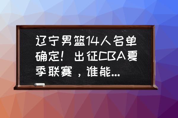 中国cba全部球队名单 辽宁男篮14人名单确定！出征CBA夏季联赛，谁能脱颖而出？