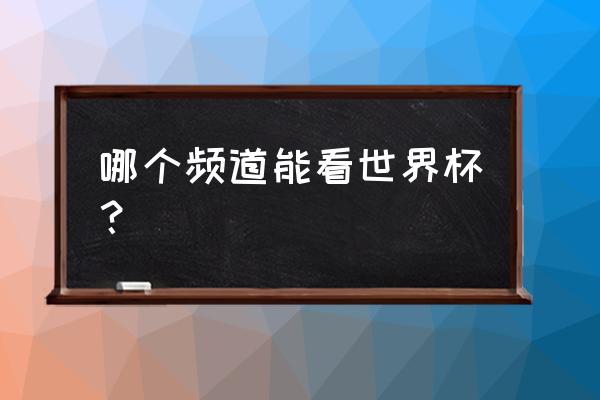 世界杯在哪里可以看直播比赛回放 哪个频道能看世界杯？