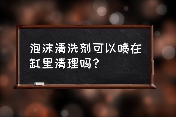 抖音上的厨房泡沫清洁剂有用吗 泡沫清洗剂可以喷在缸里清理吗？