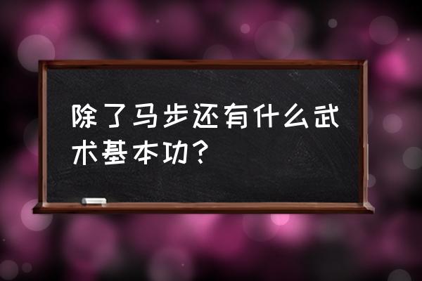 一根棍子练转肩 除了马步还有什么武术基本功？