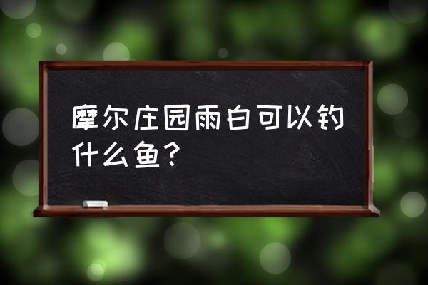 摩尔庄园大闸蟹可以买吗 摩尔庄园雨白可以钓什么鱼？