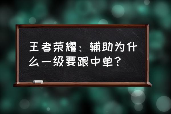 英雄联盟怎样调成视角跟随 王者荣耀：辅助为什么一级要跟中单？