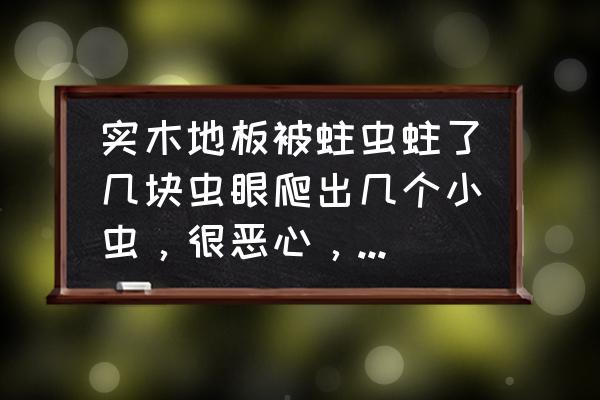 木地板有蛀虫怎么处理干净 实木地板被蛀虫蛀了几块虫眼爬出几个小虫，很恶心，怎么处理？