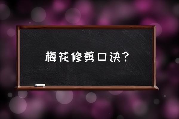 梅花盆景如何修剪造型 梅花修剪口诀？