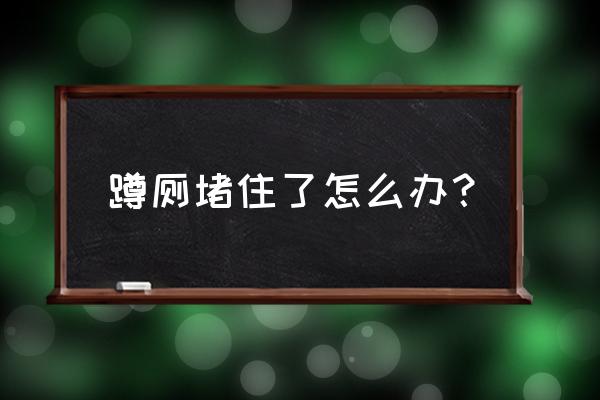 蹲便器堵塞怎么快速解决 蹲厕堵住了怎么办？