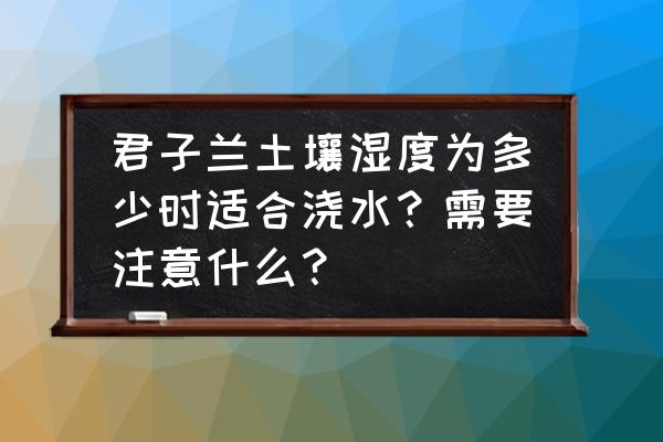 夏天啥时候浇水好 君子兰土壤湿度为多少时适合浇水？需要注意什么？