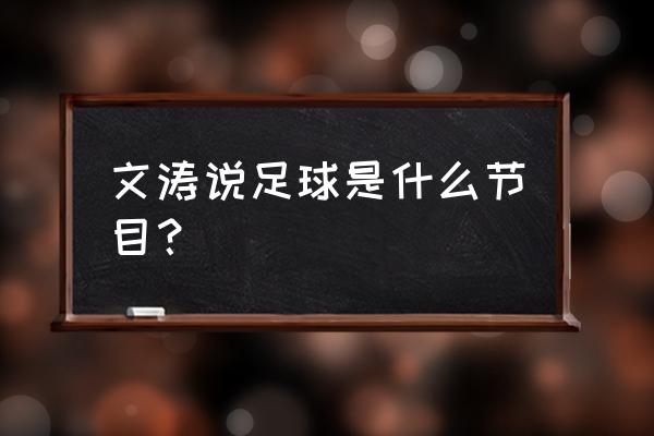 疯狂足球小游戏攻略 文涛说足球是什么节目？