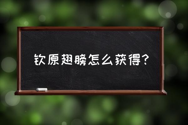 原神怎么获取新翅膀 钦原翅膀怎么获得？