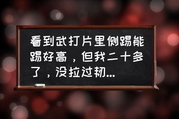 武术正踢腿动作重难点及解决方法 看到武打片里侧踢能踢好高，但我二十多了，没拉过韧带，现在拉韧带有用吗？