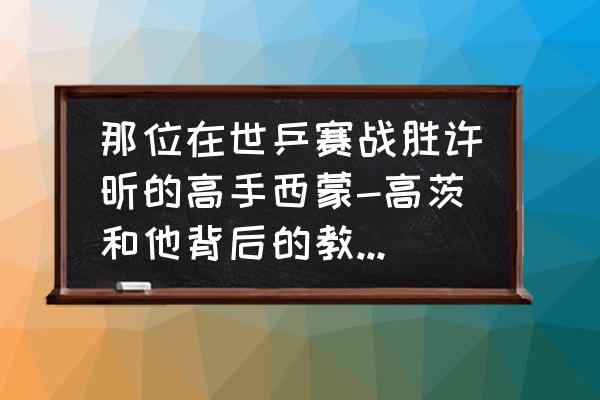 打混双的精髓和技巧 那位在世乒赛战胜许昕的高手西蒙-高茨和他背后的教练具体什么来路？