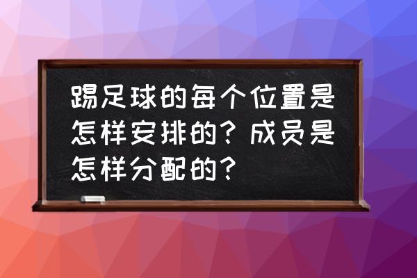 足球每个位置的职责 踢足球的每个位置是怎样安排的？成员是怎样分配的？