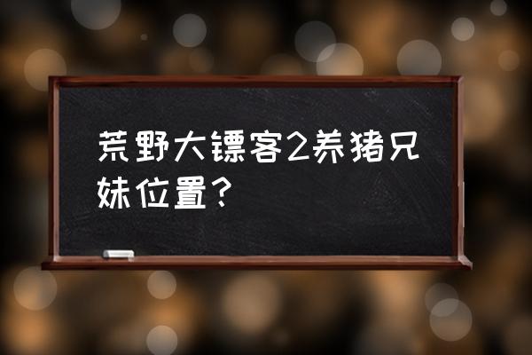 荒野大镖客2怎么接受邀请 荒野大镖客2养猪兄妹位置？