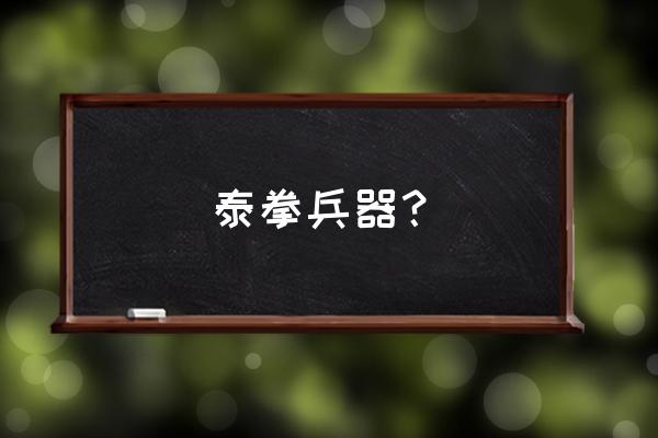 泰拳杀伤力最大的招式 泰拳兵器？