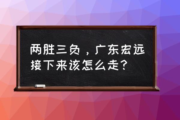 群雄逐鹿阵容搭配 两胜三负，广东宏远接下来该怎么走？