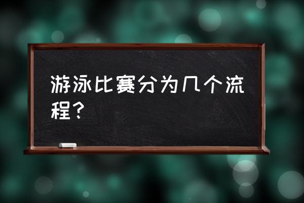 自由泳学习步骤及方法 游泳比赛分为几个流程？