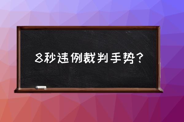 篮球裁判手势全套 8秒违例裁判手势？